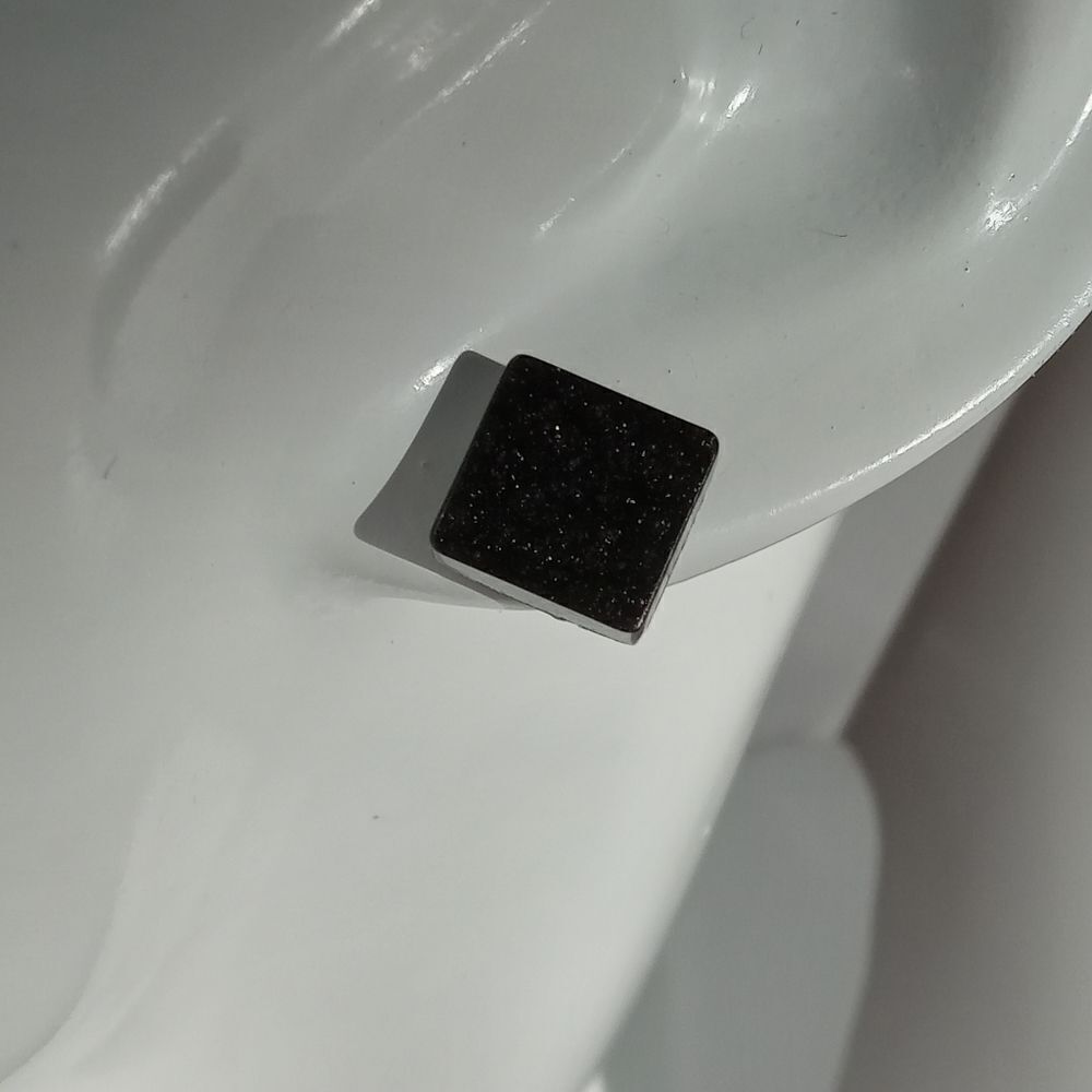5/$25 Black square resin stud earrings